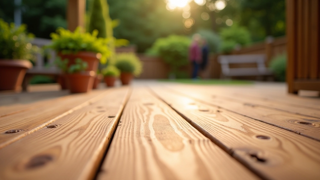 Finished wooden deck with stain and seal finishing